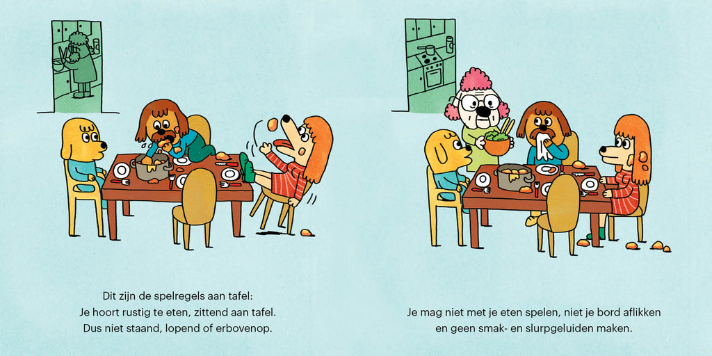 Handboekje voor het eten aan tafel