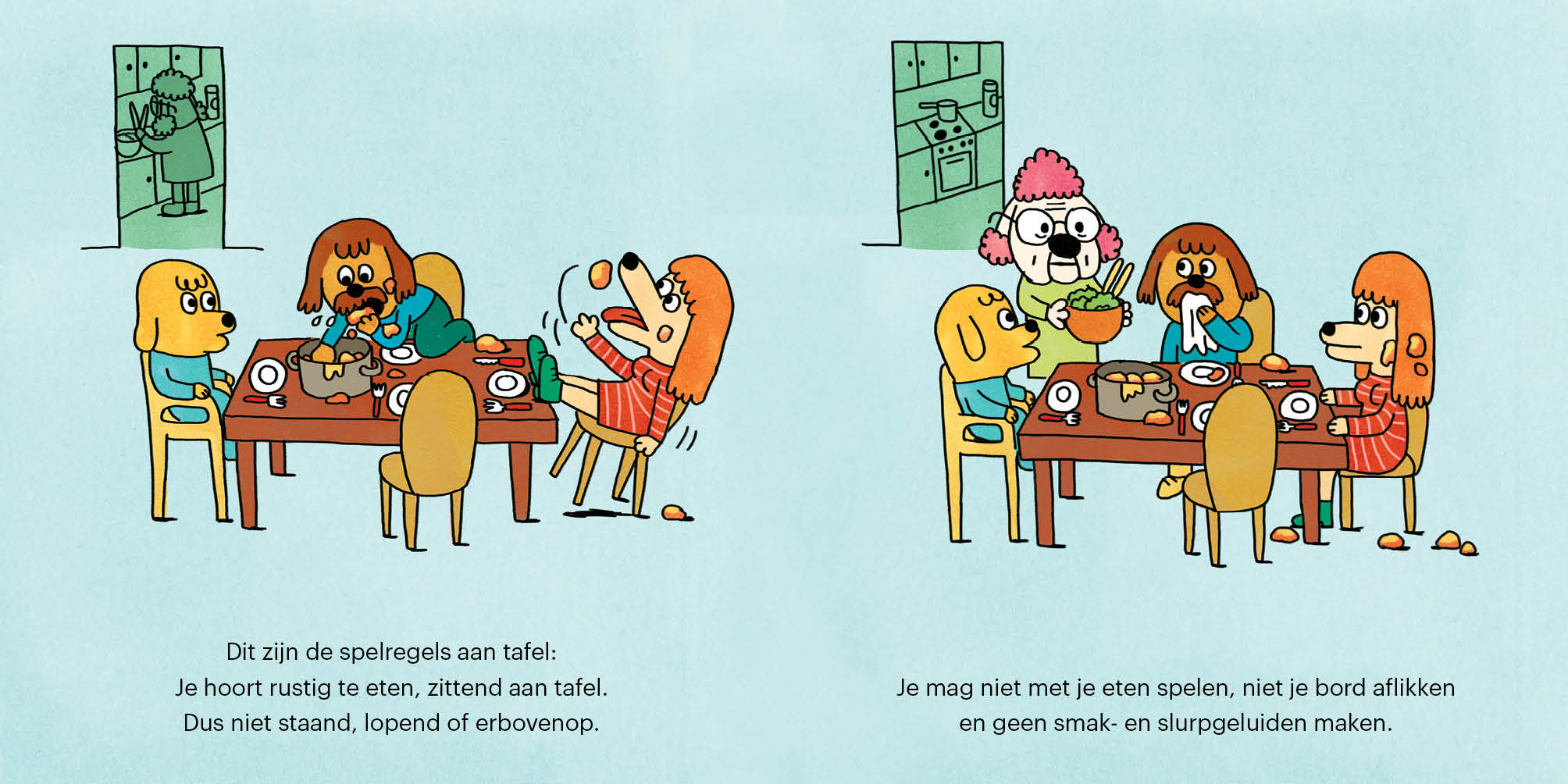 Handboekje voor het eten aan tafel